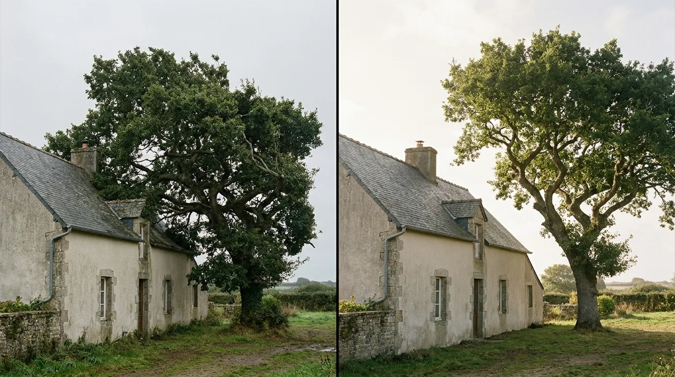 Élagage d'arbre · Manche
